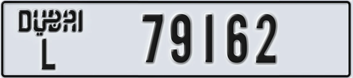 UAE License Plate Dubai L 79162