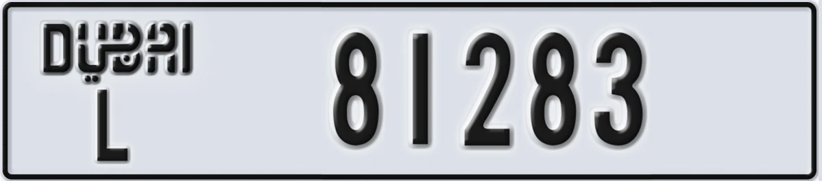 UAE License Plate Dubai L 81283