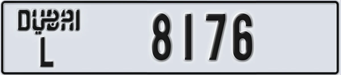 UAE License Plate Dubai L 8176