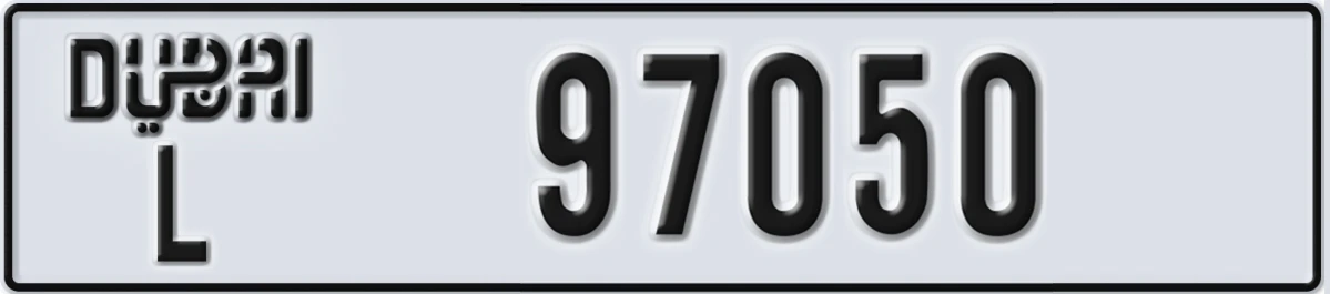 UAE License Plate Dubai L 97050