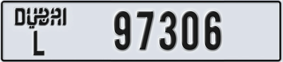 UAE License Plate Dubai L 97306