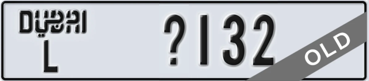 UAE License Plate Dubai L X132