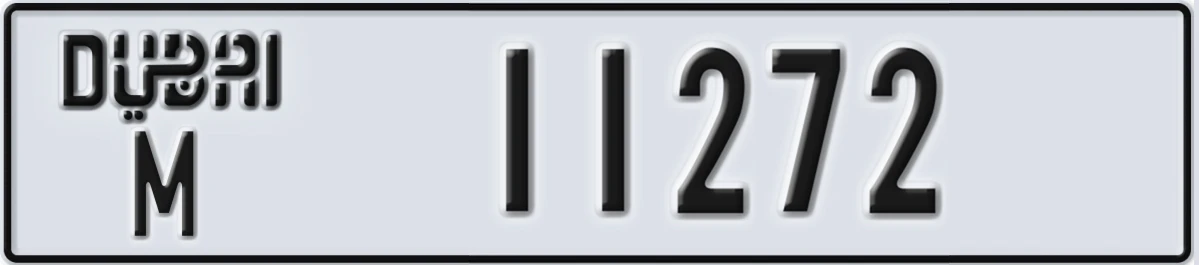 UAE License Plate Dubai M 11272