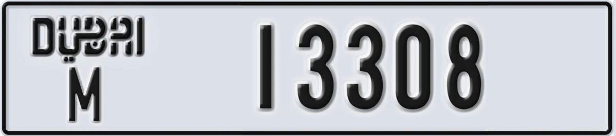UAE License Plate Dubai M 13308