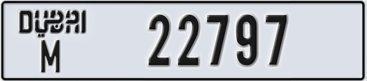 UAE License Plate Dubai M 22797