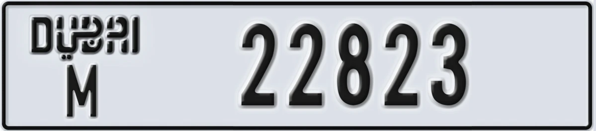 UAE License Plate Dubai M 22823