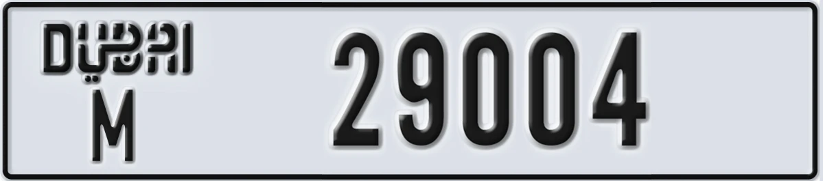 UAE License Plate Dubai M 29004