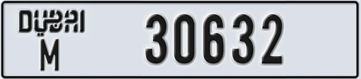 UAE License Plate Dubai M 30632