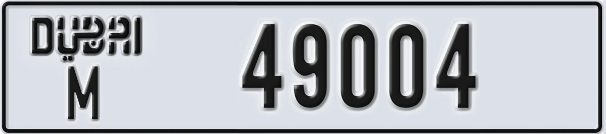 UAE License Plate Dubai M 49004