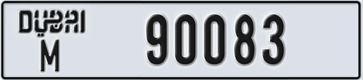 UAE License Plate Dubai M 90083