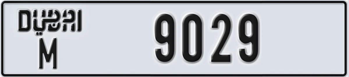 UAE License Plate Dubai M 9029