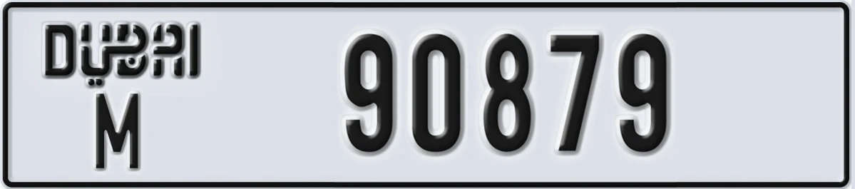 UAE License Plate Dubai M 90879