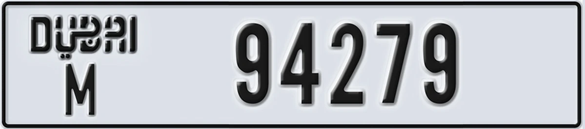 UAE License Plate Dubai M 94279