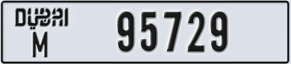 UAE License Plate Dubai M 95729
