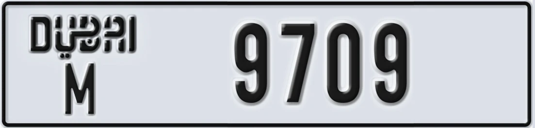UAE License Plate Dubai M 97X09