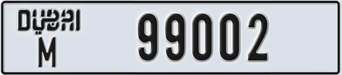 UAE License Plate Dubai M 99002