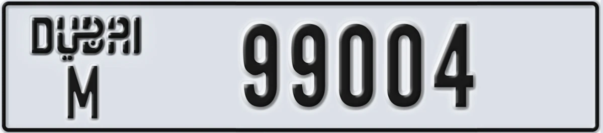 UAE License Plate Dubai M 99004