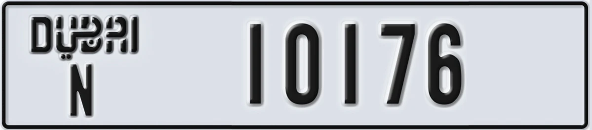 UAE License Plate Dubai N 10176