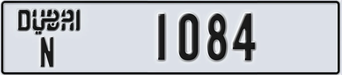 UAE License Plate Dubai N 1084