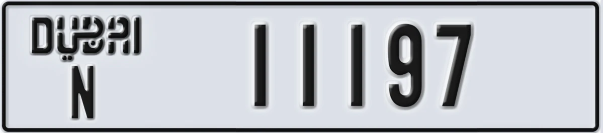 UAE License Plate Dubai N 11197