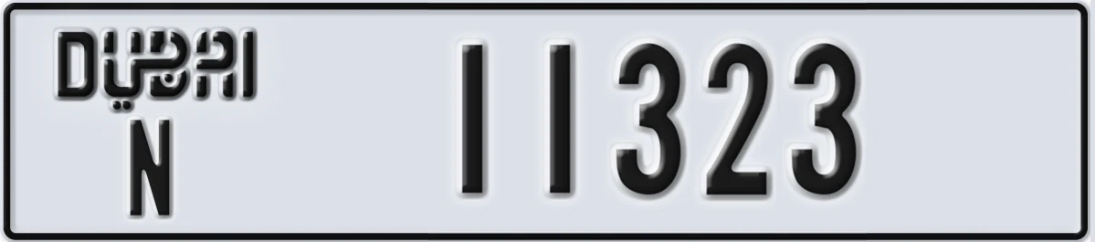UAE License Plate Dubai N 11323