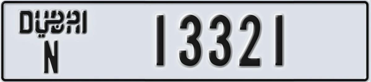 UAE License Plate Dubai N 13321