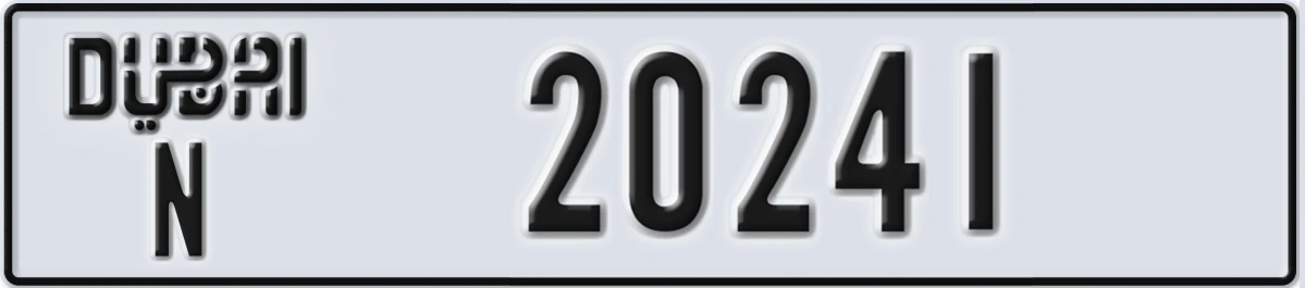 UAE License Plate Dubai N 20241