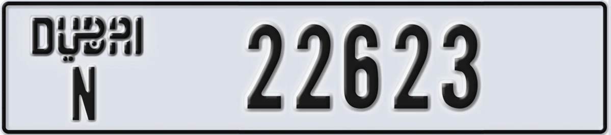 UAE License Plate Dubai N 22623