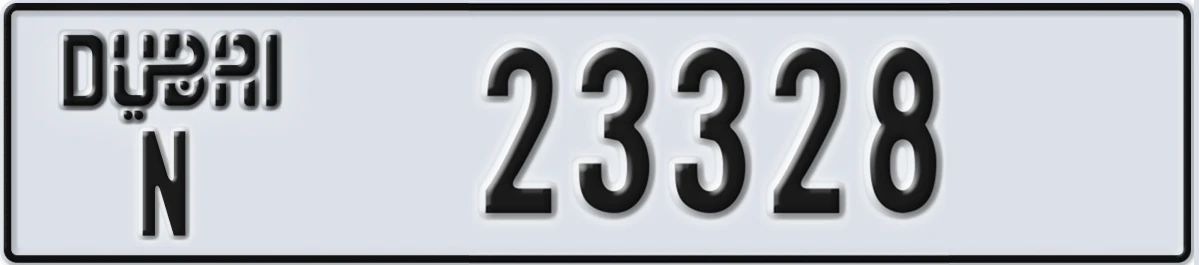 UAE License Plate Dubai N 23328