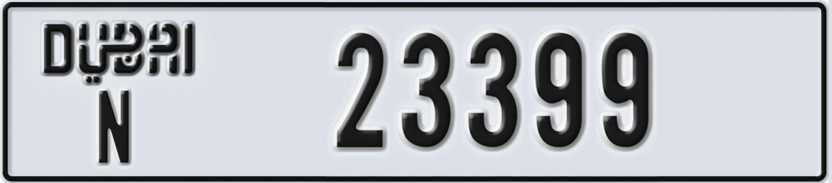 UAE License Plate Dubai N 23399