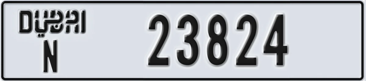 UAE License Plate Dubai N 23824