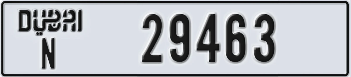 UAE License Plate Dubai N 29463