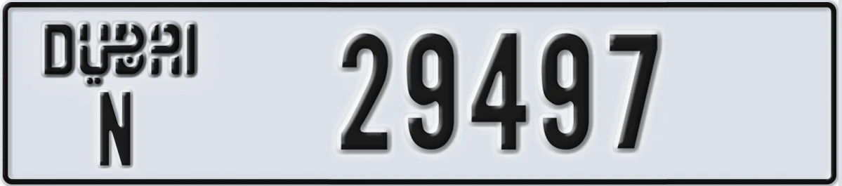 UAE License Plate Dubai N 29497