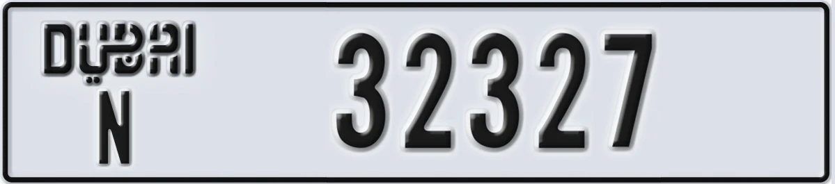 UAE License Plate Dubai N 32327