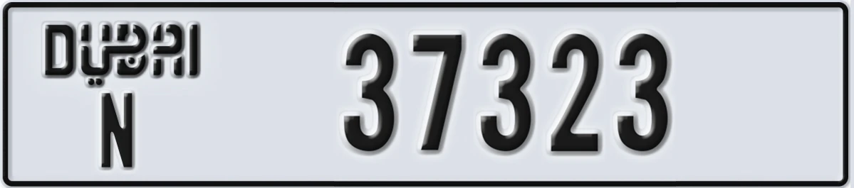 UAE License Plate Dubai N 37323