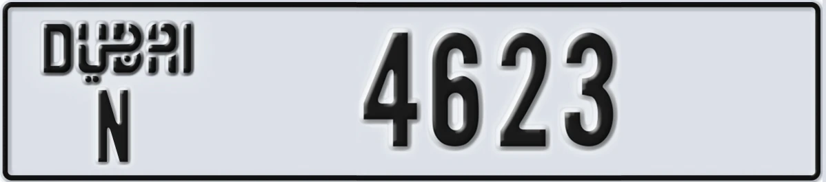 UAE License Plate Dubai N 4623