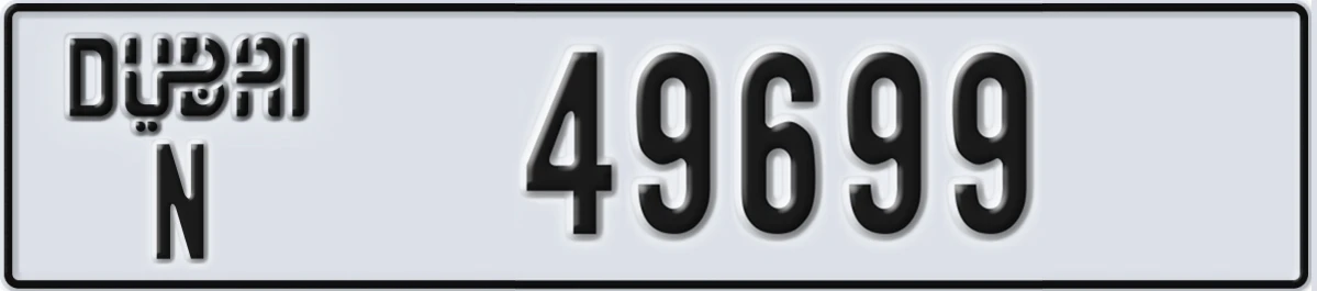 UAE License Plate Dubai N 49699