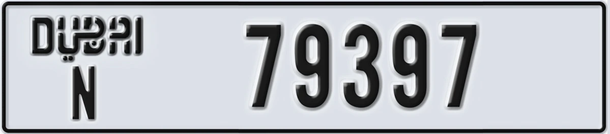 UAE License Plate Dubai N 79397