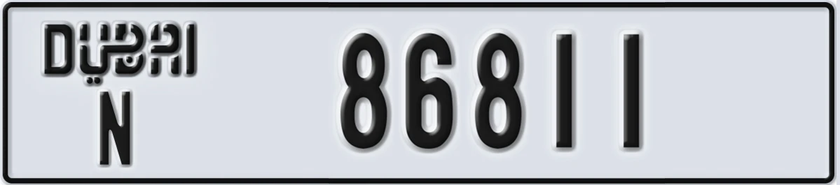 UAE License Plate Dubai N 86811
