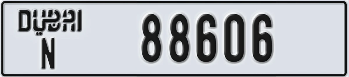 UAE License Plate Dubai N 88606
