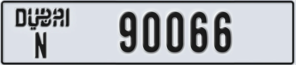 UAE License Plate Dubai N 90066
