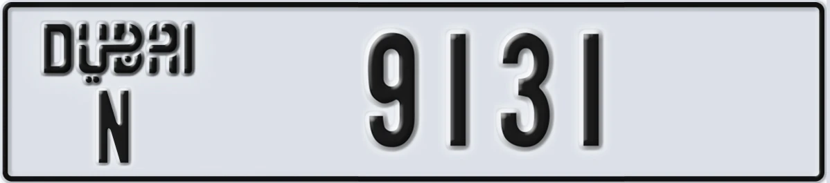 UAE License Plate Dubai N 9131