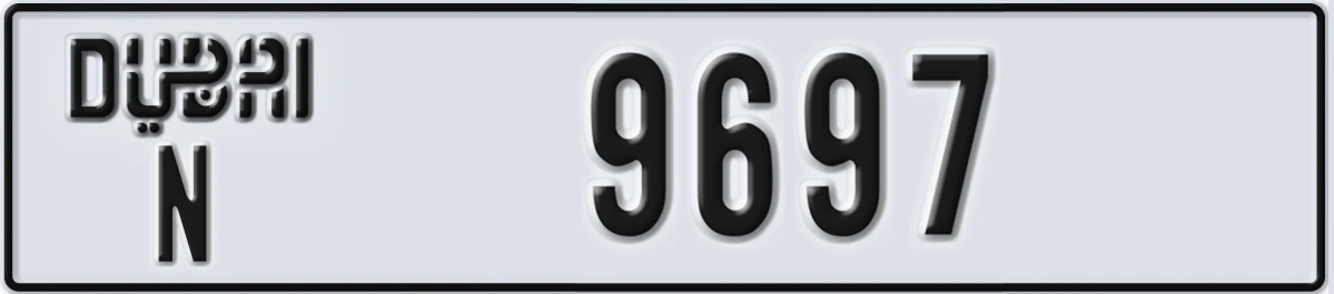 UAE License Plate Dubai N 9697