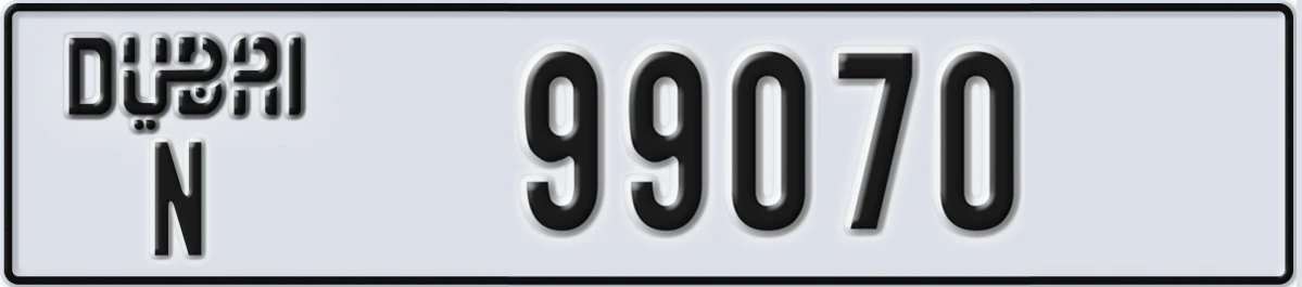 UAE License Plate Dubai N 99070