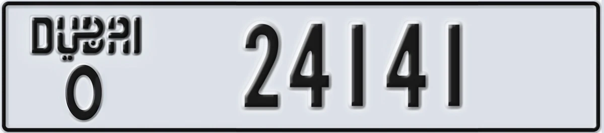 UAE License Plate Dubai O 24141