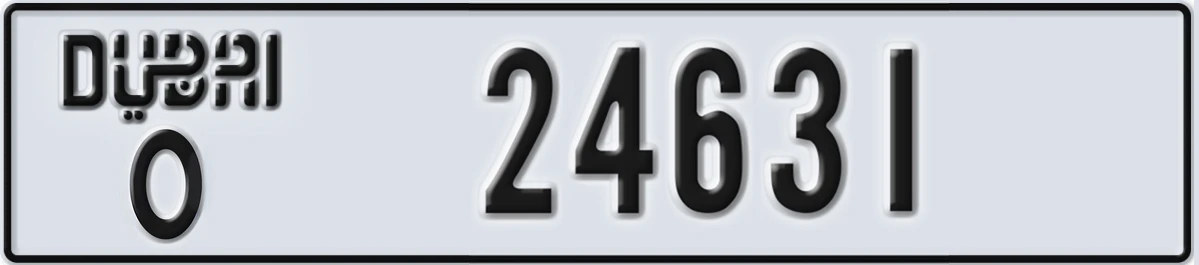 UAE License Plate Dubai O 24631