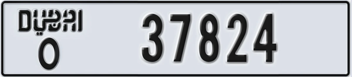 UAE License Plate Dubai O 37824