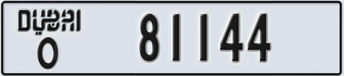 UAE License Plate Dubai O 81144