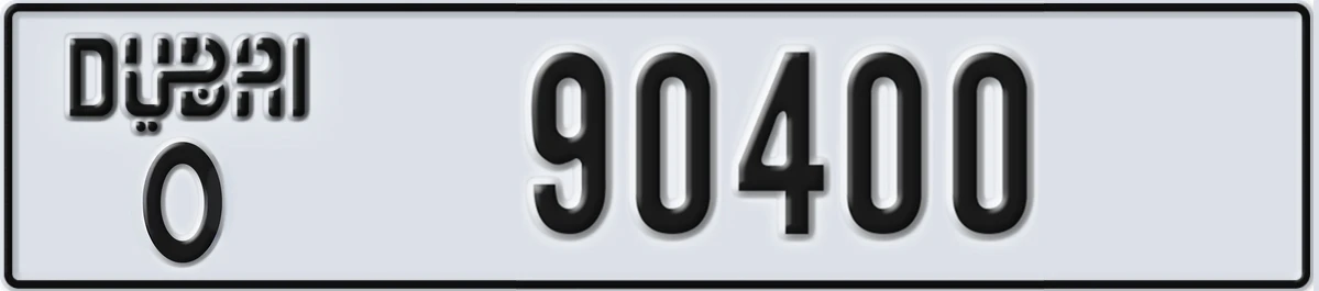 UAE License Plate Dubai O 90400