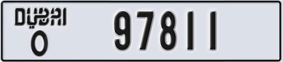 UAE License Plate Dubai O 97811